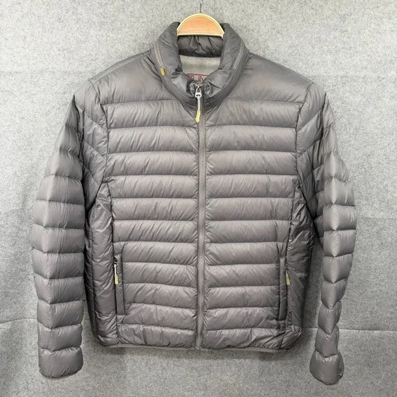 Tumi Pax Packable Travel Pillow Puffer Down Hooded Jacket Silver Gray Women's XL - Picture 2 of 10